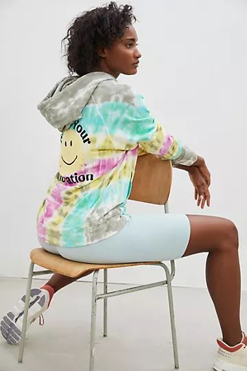 Raise Your Vibration Tie-Dye Hoodie | Anthropologie (US)