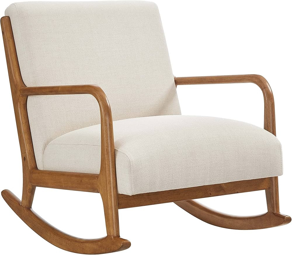 Ball & Cast Modern Rocking Chair Upholstered Glider Rocker Chair Padded Accent Chair Lounge Armch... | Amazon (US)