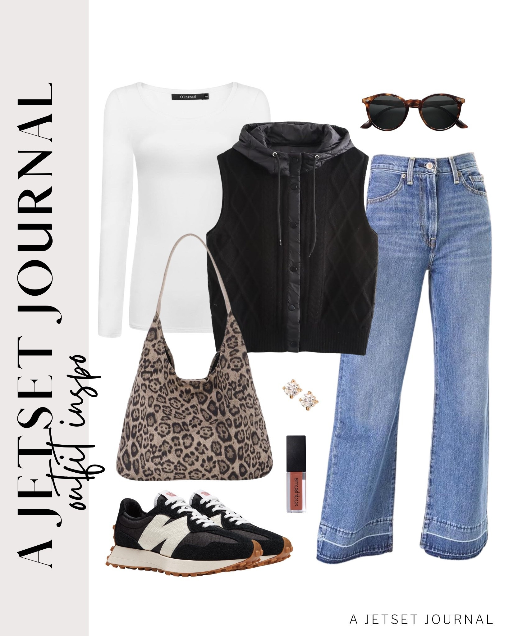 Layer up with a knit vest this season for a cozy and easy look!
wide leg jeans, long sleeve t shirt, studded earrings set, trendy look, viral products, casual outfit idea, how to style, ways to style, amazon fashion, affordable style, shoe inspo, fall outfit, fall style

#LTKStyleTip #LTKSeasonal #LTKU