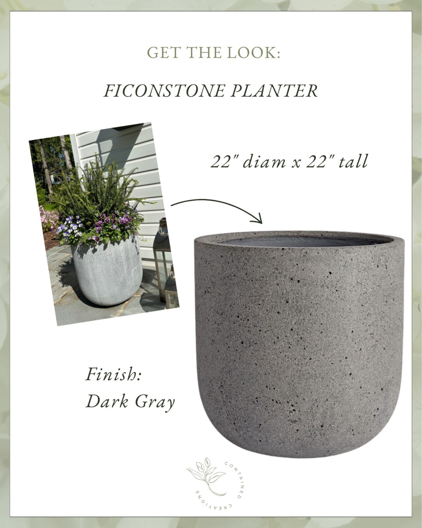 Gray Ficonstone planter in a transitional silhouette suits both contemporary and traditional outdoor decor!

#LTKhome #LTKFind #LTKSeasonal