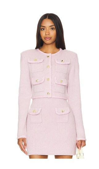 Melange Merino Cardigan in Pink | Revolve Clothing (Global)