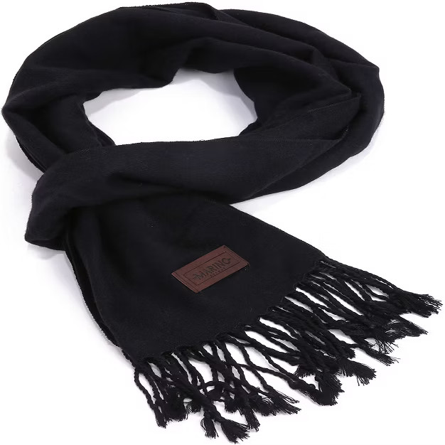 Mio Marino | Women's Solid Fringed 100% Cotton Scarf | Target