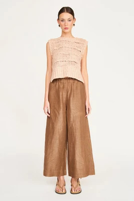 Mirth Pant in Brownie Linen | MIRTH