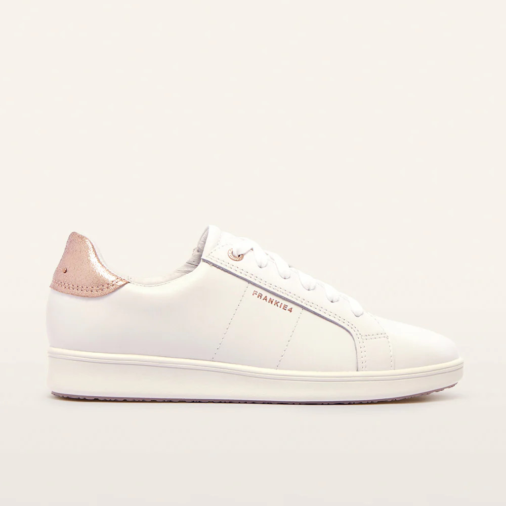 Jackie V White/Rose Gold Women's Sneakers | FRANKIE4 | FRANKIE4