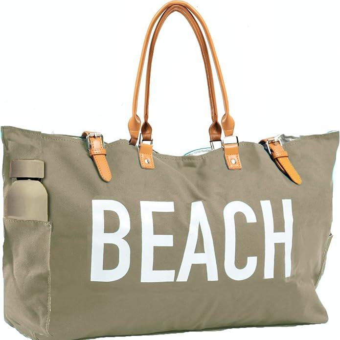 Keho Waterproof Beach Bag with Pockets For Women (Sandproof) | Amazon (US)