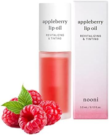 Nooni Korean Lip Oil - Appleberry | Moisturizing, Revitalizing, and Tinting for Dry Lips with Ras... | Amazon (US)