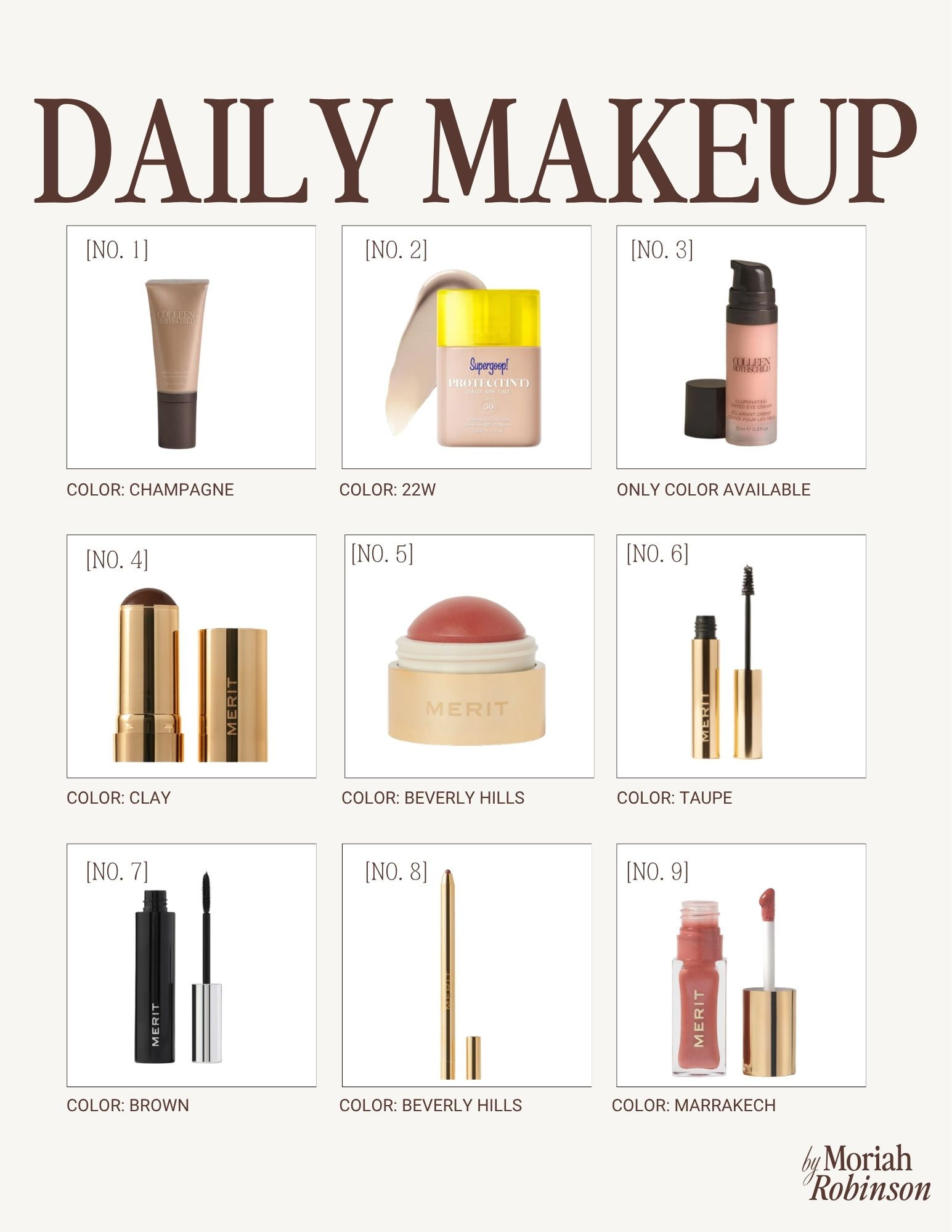 My daily makeup routine. Colors included and in the steps I use them in!  

 #LTKgrwm #LTKmorningroutine #LTKBeauty