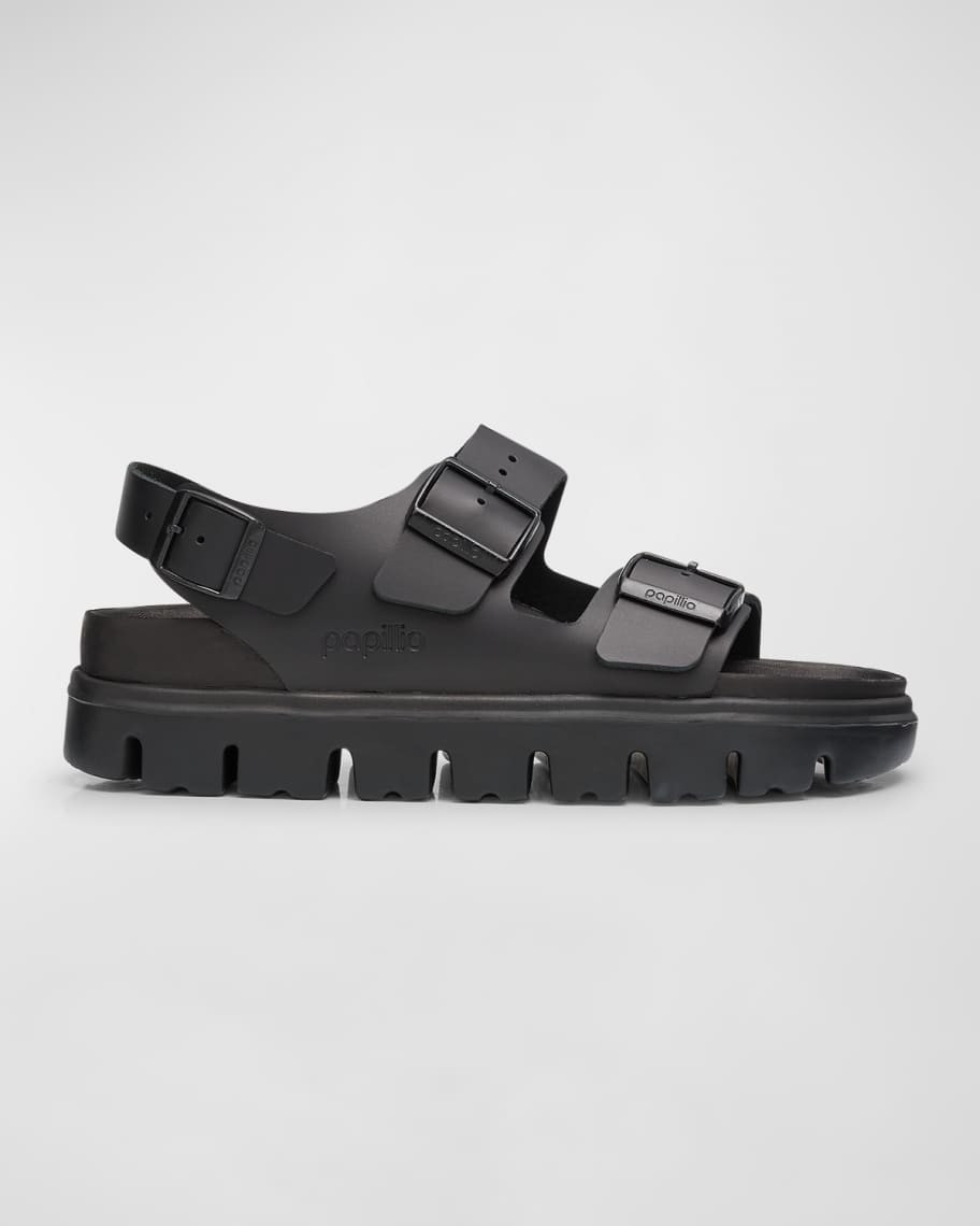 BIRKENSTOCK Milano Exquisite Leather Chunky Slingback Sandals | Neiman Marcus