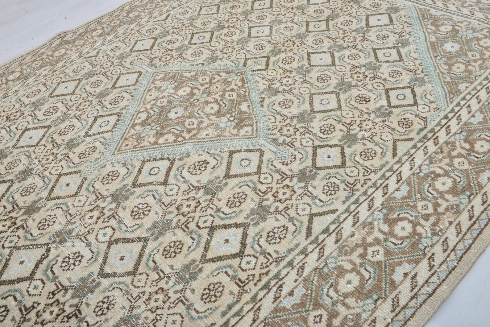 7x10 Vintage Oushak Turkish Rug: Handwoven Neutral Area Rug | Etsy (US)