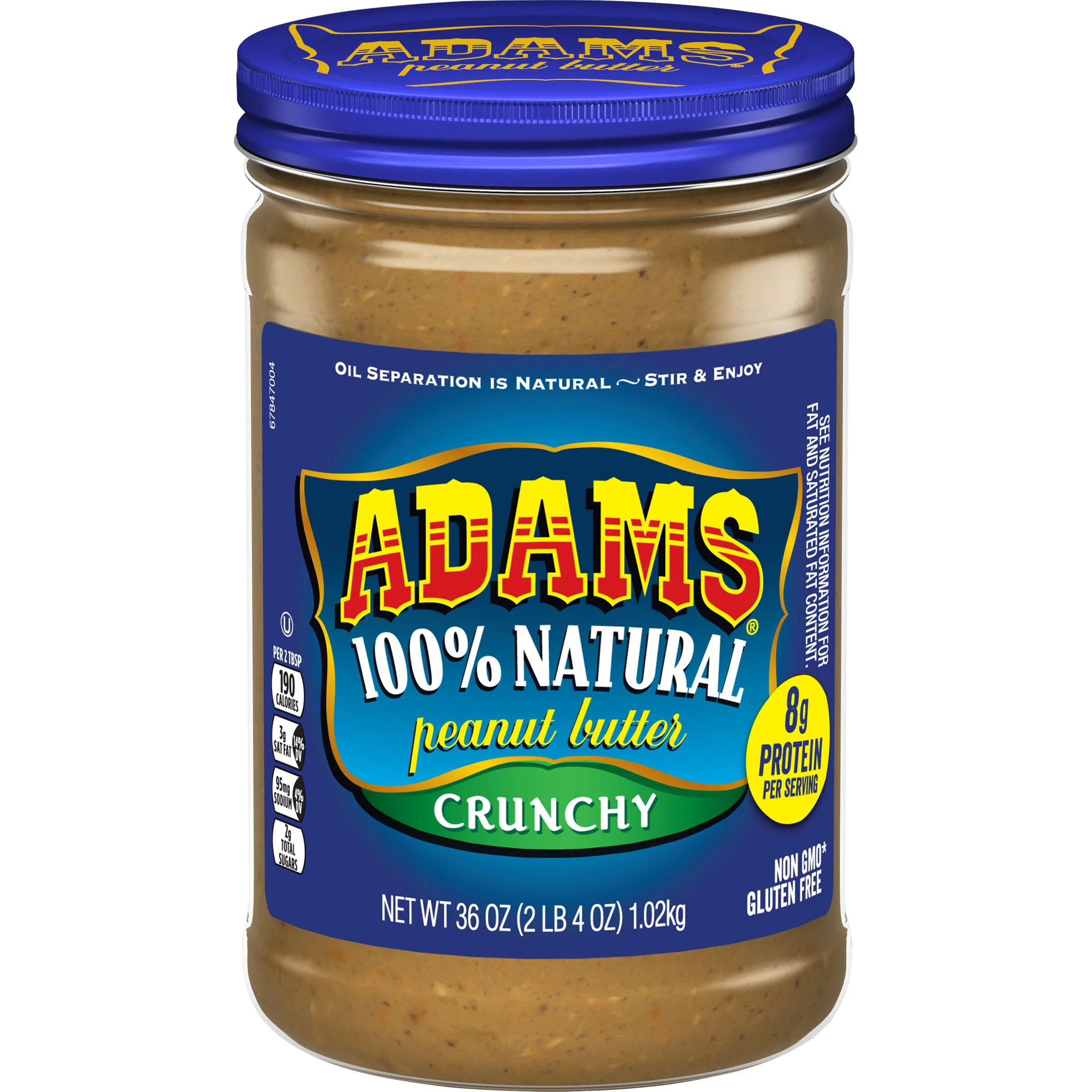 Adams Natural Crunchy Peanut Butter, 36-oz | Walmart (US)