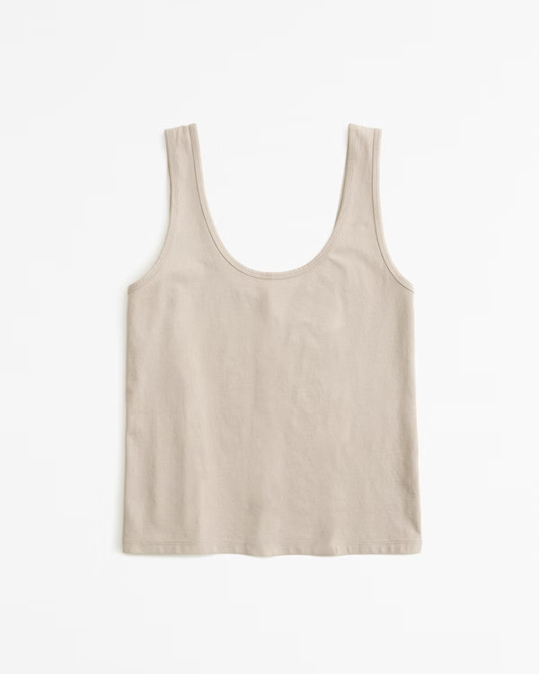 Polished Skimming Scoopneck Tank | Abercrombie & Fitch (US)
