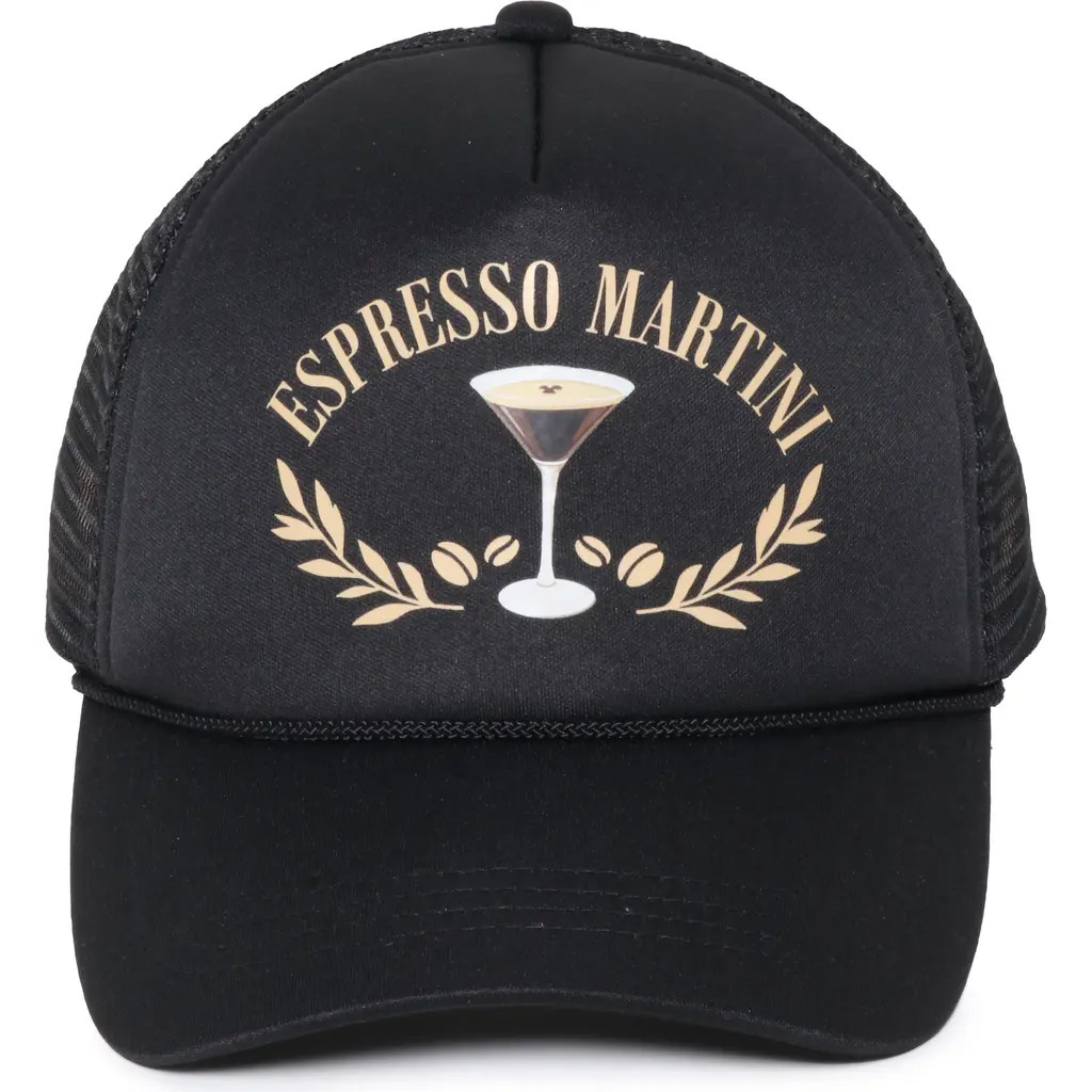 David & Young Espresso Martini Trucker Hat in Black at Nordstrom Rack | Nordstrom Rack