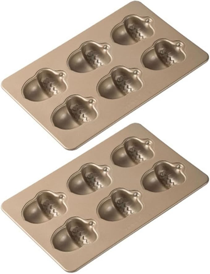 Set of 2 Carbon Steel Muffins Pans 6 Cavity Nonstick Baking Molds for Cakes Chocolate Oven Safe D... | Amazon (US)