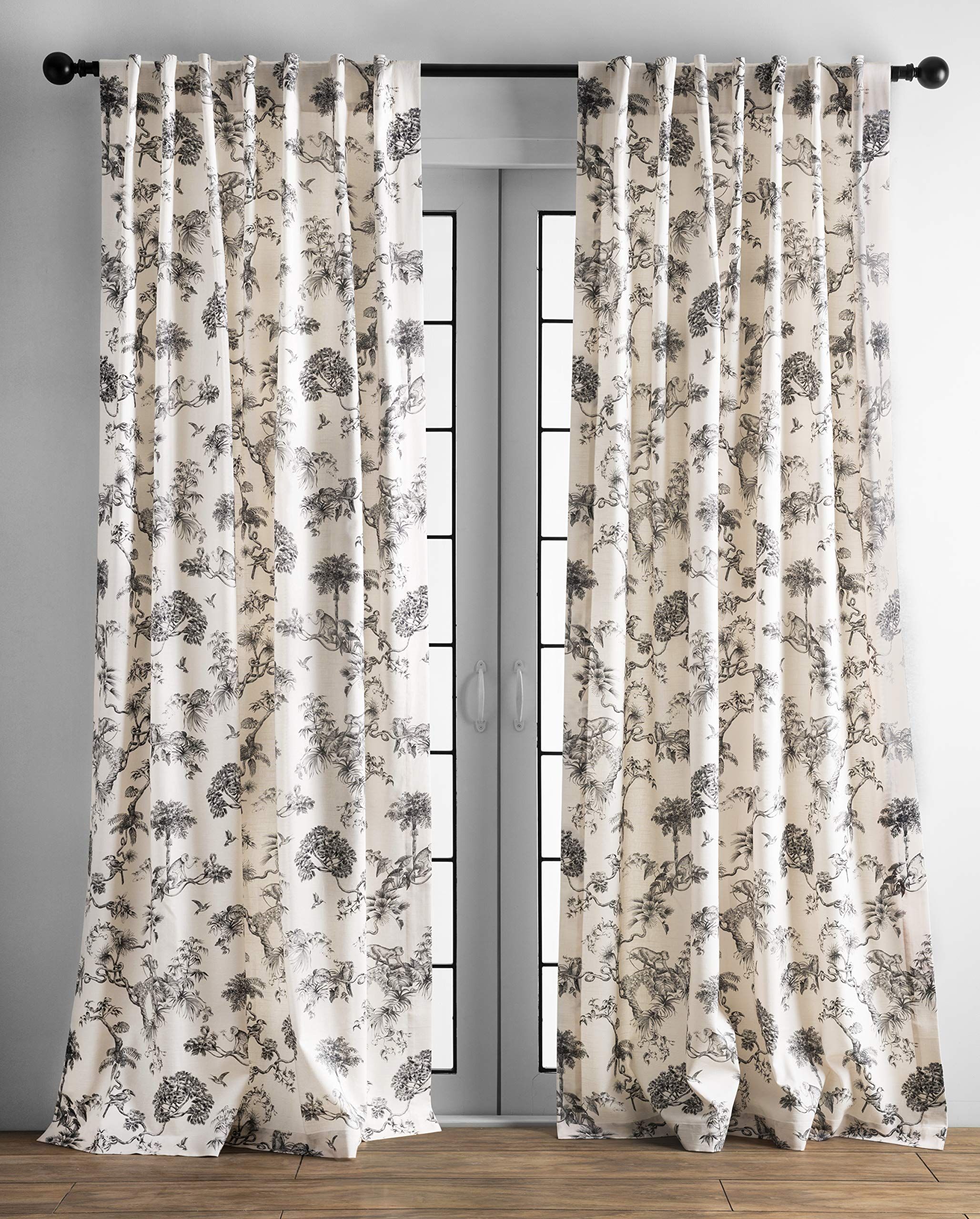 Maison d' Hermine Tailored Curtain 100% Cotton One Panel 50"x108" Curtains, Easy Hanging with a Rod  | Amazon (US)