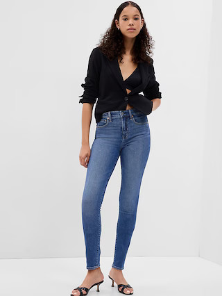 High Rise True Skinny Jeans with Washwell | Gap (US)