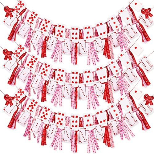 40ft 100 Pcs Valentine's Day Heart Garland Valentines Day Decorations Valentines Bunting Banners ... | Amazon (US)