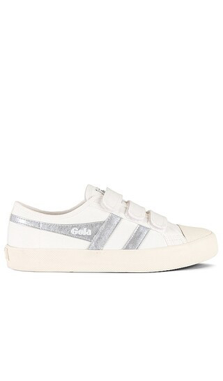 Coaster Flame Strap Sneaker in Off White & Silver | Revolve Clothing (Global)