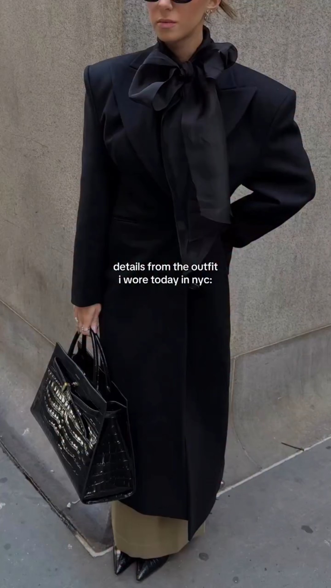 details from the outfit i wore today in nyc 🖤 i call this the out-of-office chic aesthetic… somewhere between business casual and a mild HR violationn

#LTKSeasonal #LTKStyleTip #LTKWorkwear