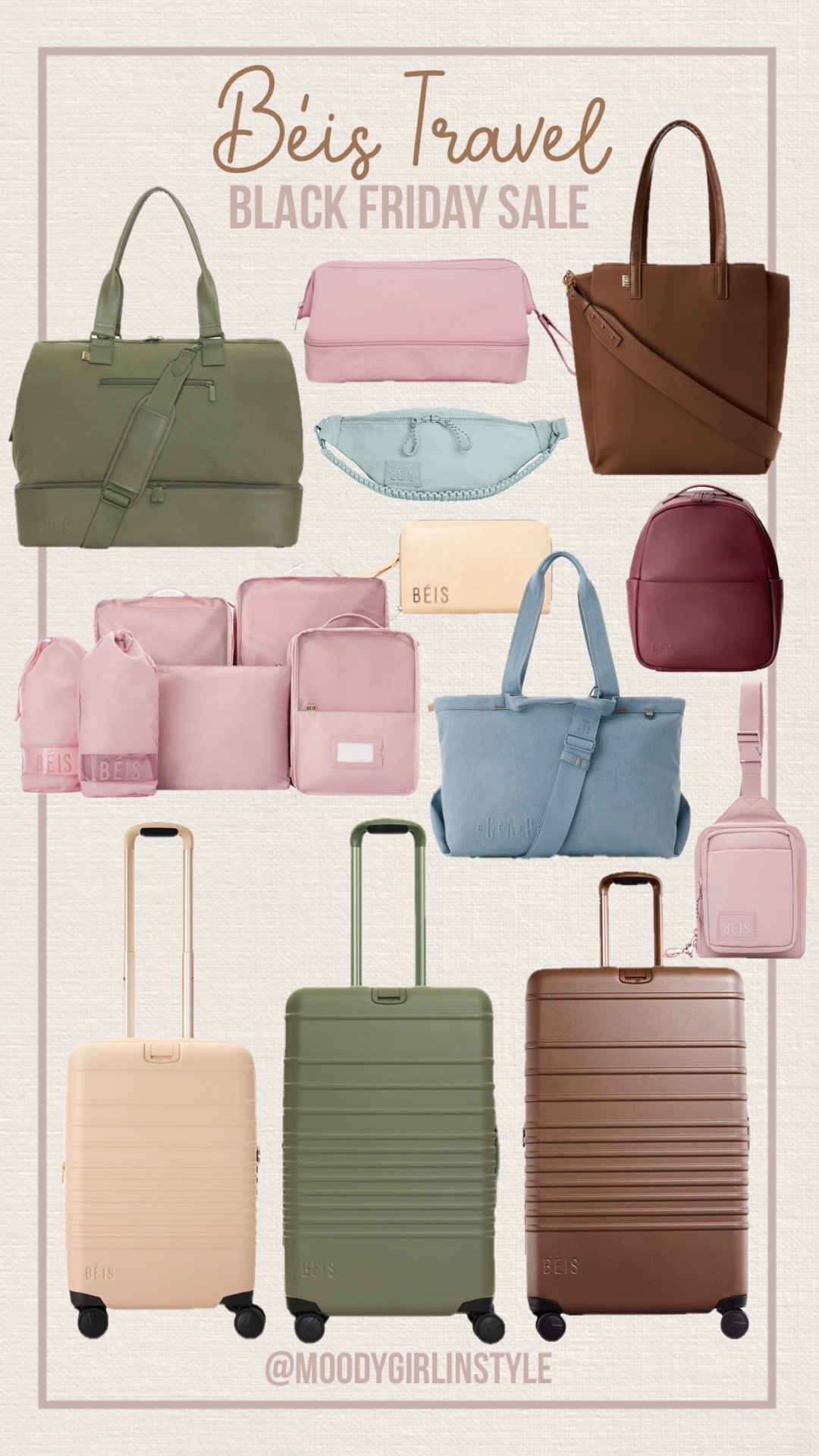 Travel in Style with Béis!

Save 30% off during Black Friday and Cyber Monday. No code needed, some exclusions apply.

Béis sale, luggage sale, travel, family luggage, airport baggage, Beis luggage, Black Friday sales, cyber Monday sales

#TravelMustHaves #blackfriday #BeisTravel #AirportOutfit #PackWithMe #ChicTravel #BeisBabe #CarryOnStyle #TravelEssentials #TravelBags #LTKFamily #LTKItBag

#LTKTravel #LTKCyberWeek #LTKFindsUnder100 #LTKSaleAlert #LTKSeasonal #LTKHoliday