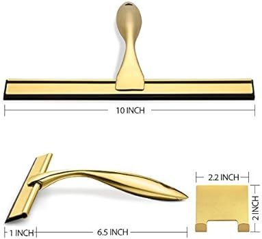 HIWARE All-Purpose Shower Squeegee for Shower Doors, Bathroom, Window and Car Glass - Brass, Stai... | Amazon (US)