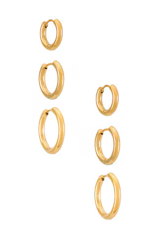 SHASHI Triples Hoop Set of 3 in Gold from Revolve.com | Revolve Clothing (Global)