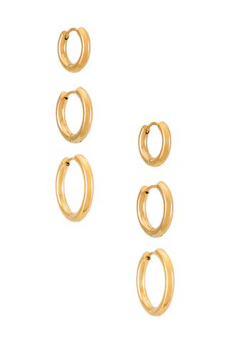 SHASHI Triples Hoop Set of 3 in Gold from Revolve.com | Revolve Clothing (Global)
