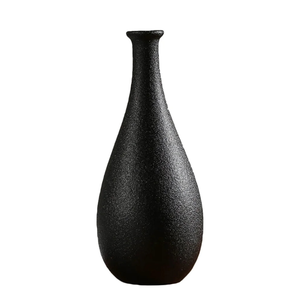 Kuyiluo Black Ceramic Flower Vase Container Plant Pot Home Decor | Walmart (US)