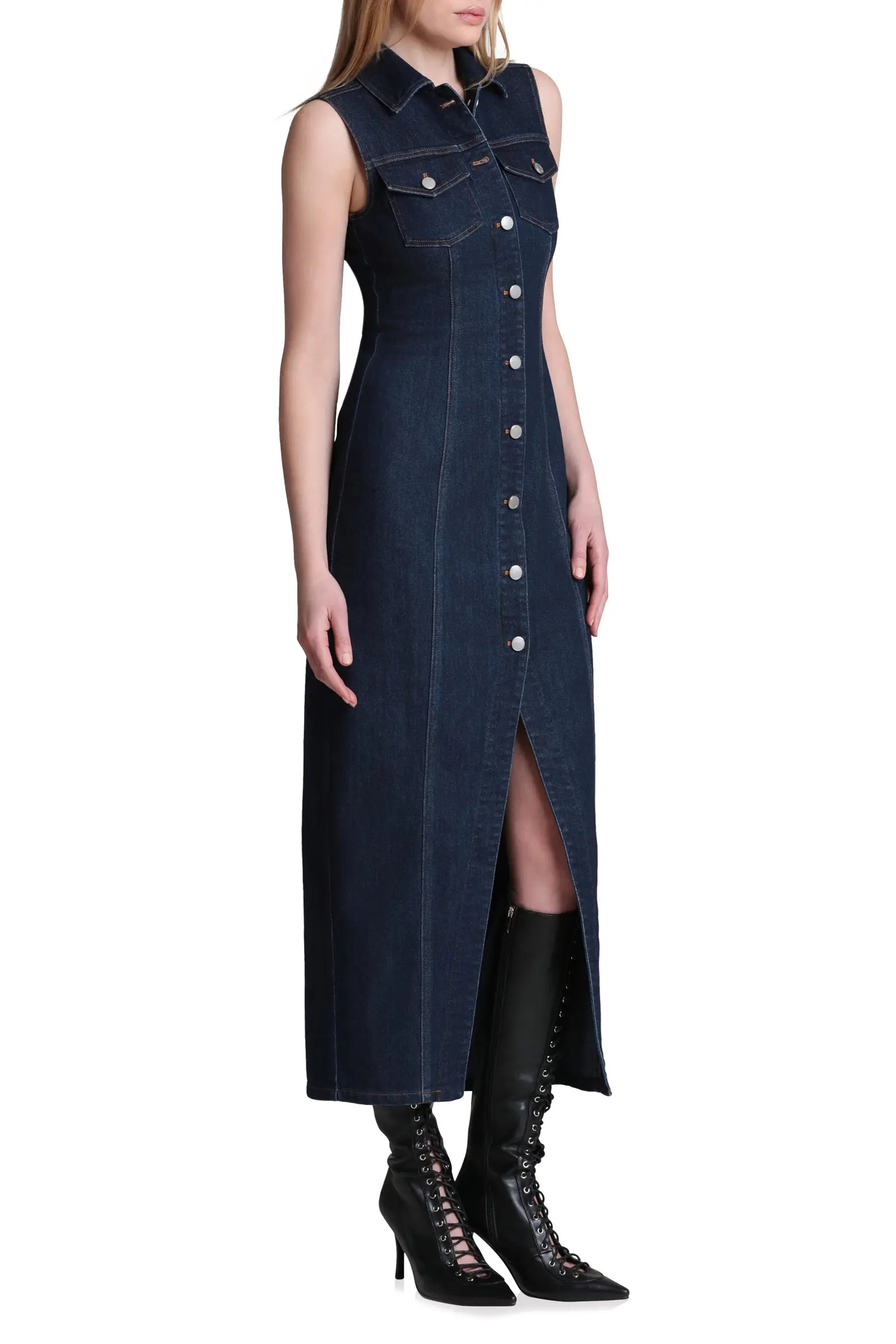Sleeveless Stretch Denim Dress (Women) | Nordstrom | Nordstrom