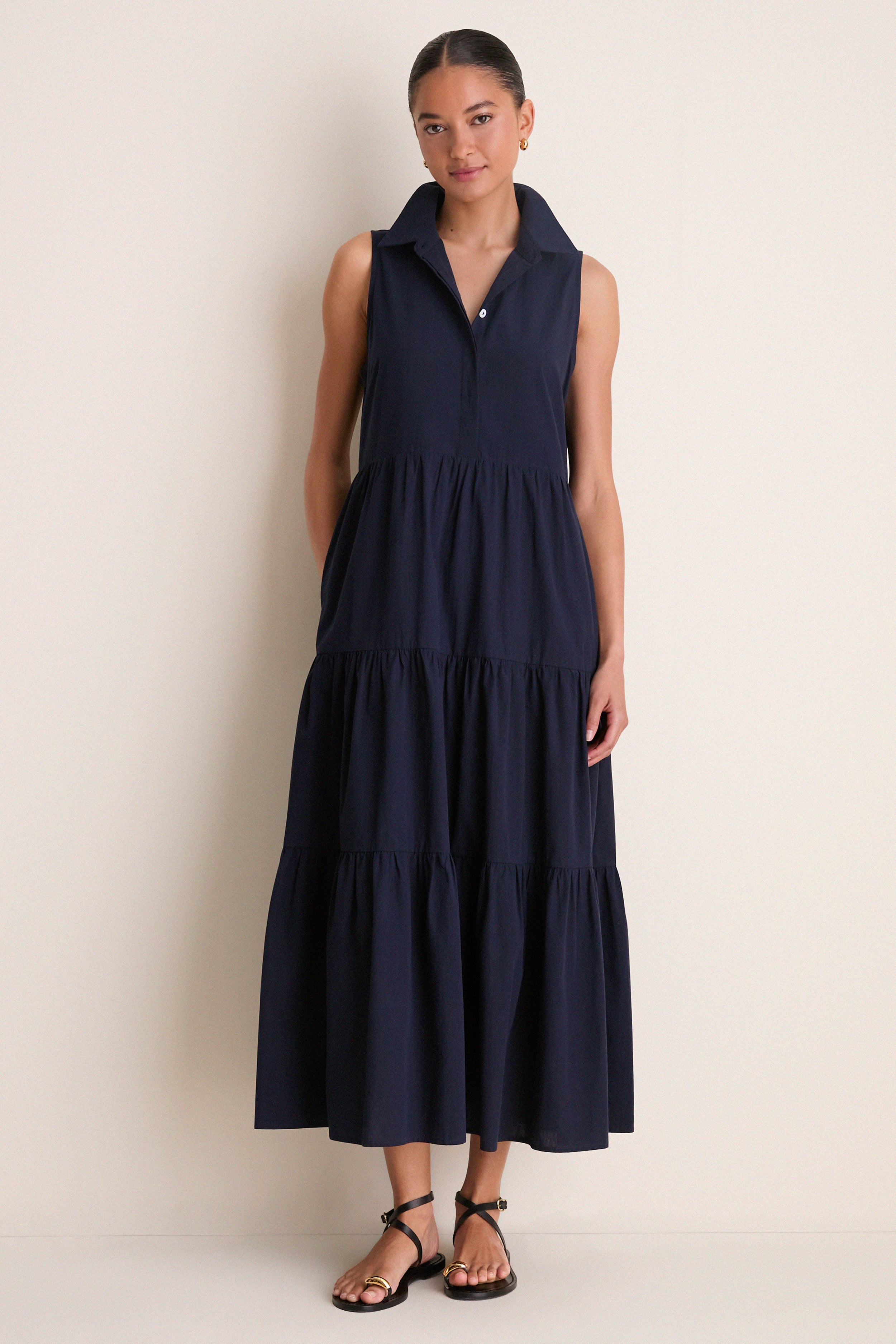 Navy Sleeveless Mabel Maxi Dress | Tuckernuck (US)