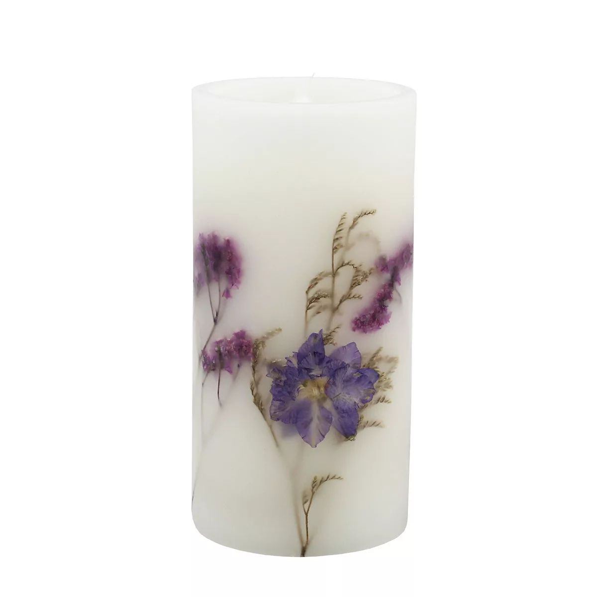 Sonoma Goods For Life® Embedded Purple Flower Tall LED Candle | Kohl's