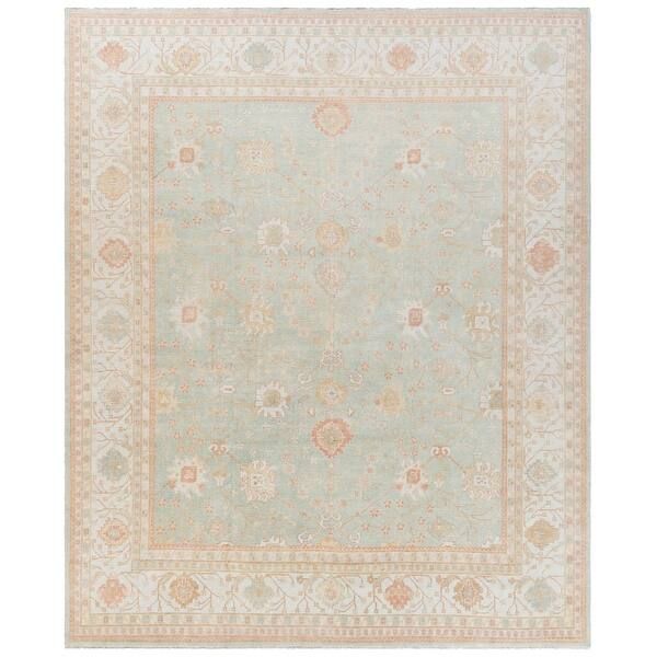 Safavieh Couture Hand-knotted Oushak Tonna Traditional Oriental Wool Rug with Fringe | Bed Bath & Beyond