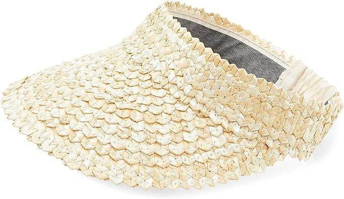 Straw Visor for Women and Men, Unisex Gardening Hat (4.5 x 22 in) Beige | Amazon (US)