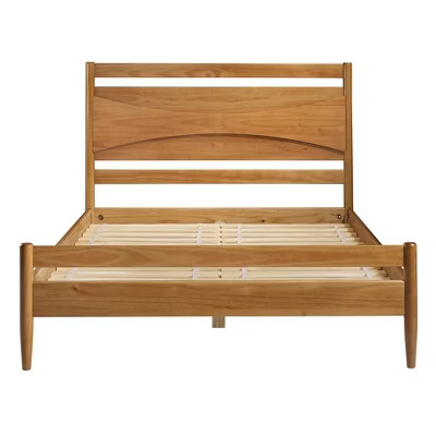 Mid-Century Modern Solid Wood Queen Bed Frame - Saracina Home | Target