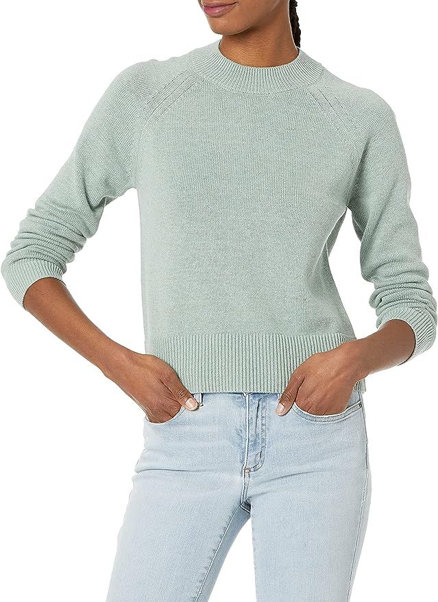 Daily Ritual Women's Cotton Mock Neck Sweater | Amazon (US)