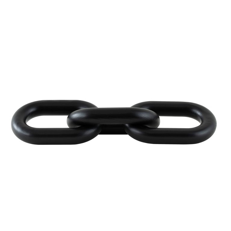 3 Interlocking 6"x4" Black Wood Chain Link Tabletop Decor | Walmart (US)