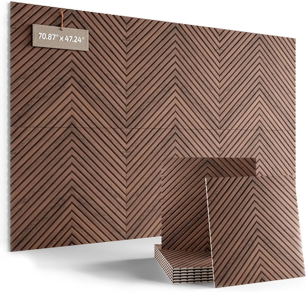 6-Pack Large Felt Bulletin Board, Walnut Pyramid | Amazon (US)