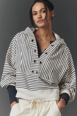 Pilcro Cotton Grommet Hooded Sweatshirt | Anthropologie (US)