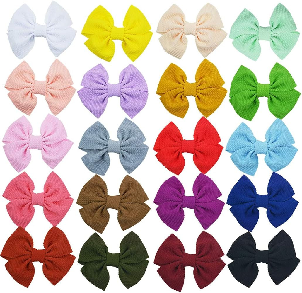 Baby Girls Spring Flower and Bow Clips and Floral Barrettes Fully Lined for School Girls Toddlers... | Amazon (US)
