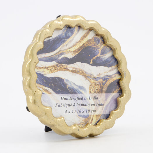 Gold Tone Cloud Photo Frame 4in | TK Maxx