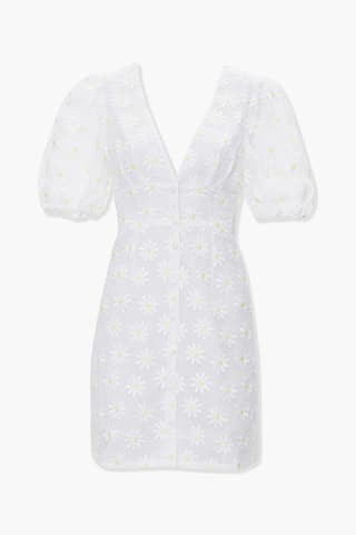 Daisy Puff-Sleeve Mini Dress | Forever 21 (US)