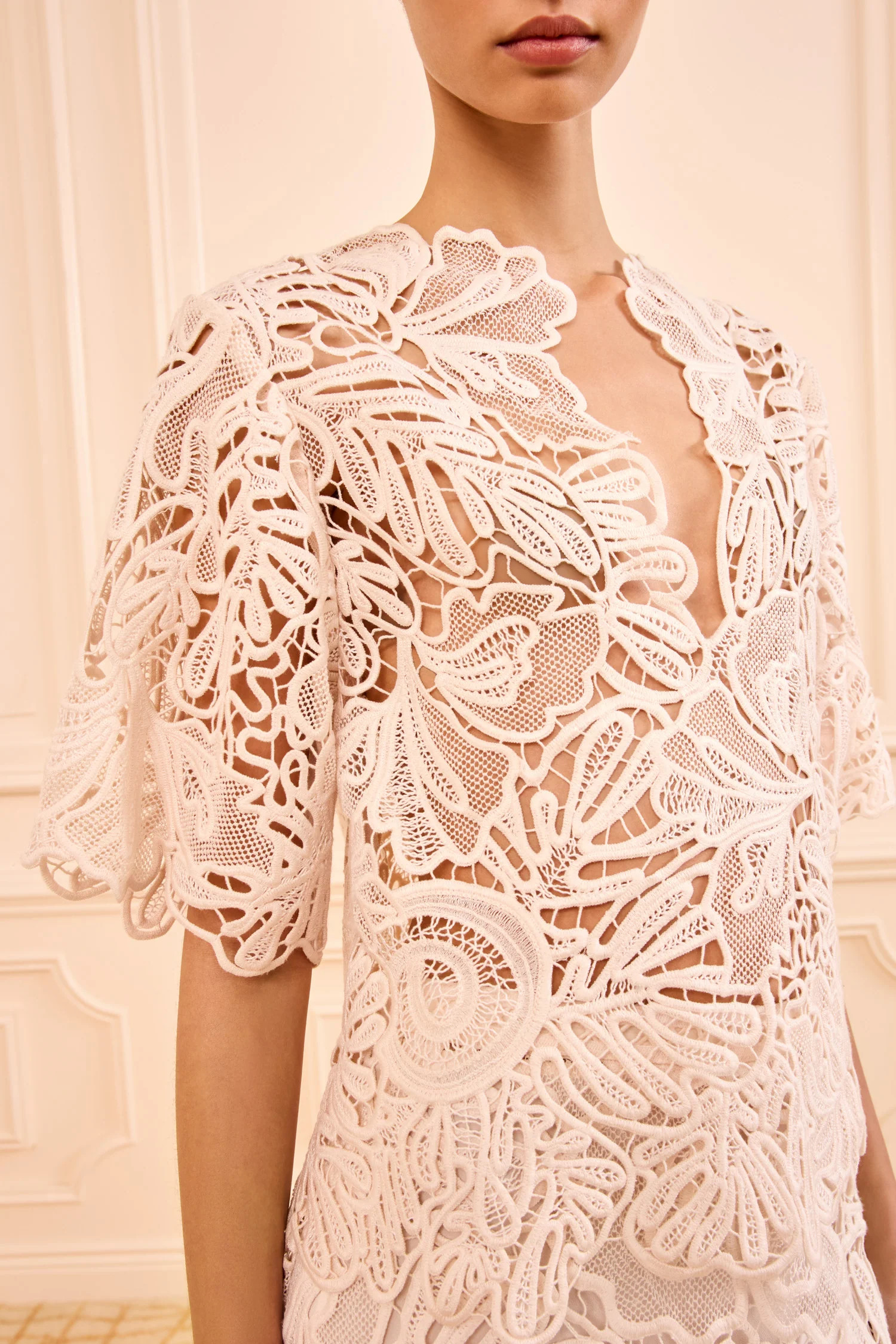 Dua Corded Lace Top - Chalk | Ulla Johnson