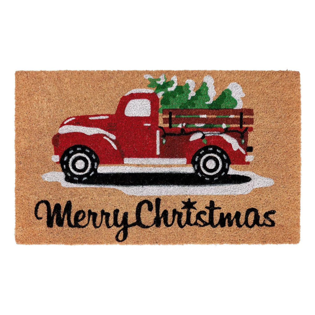 VCNY 1'6"x2'6" Christmas Truck Outdoor Coir Doormat | Target