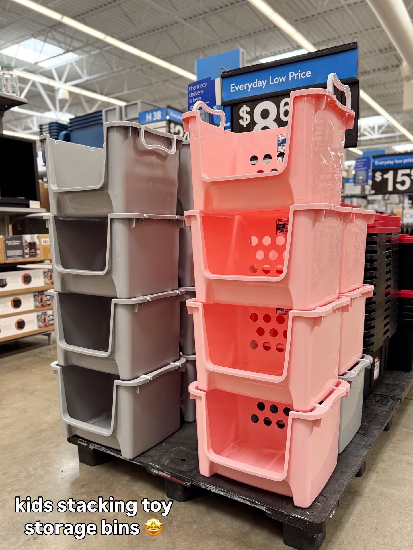 NEW stacking kids toy storage bins!! Perfect for organizing a play room or kids room 🤩

#LTKSeasonal #LTKFamily #LTKKids