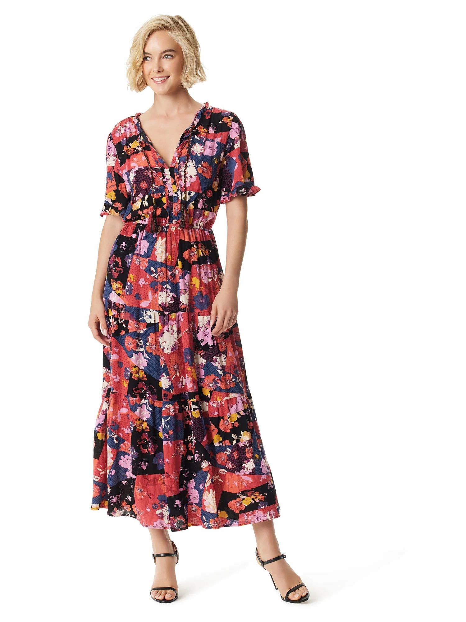 Jessica Simpson Women's and Women's Plus Phoebe Maxi Dress | Walmart (US)