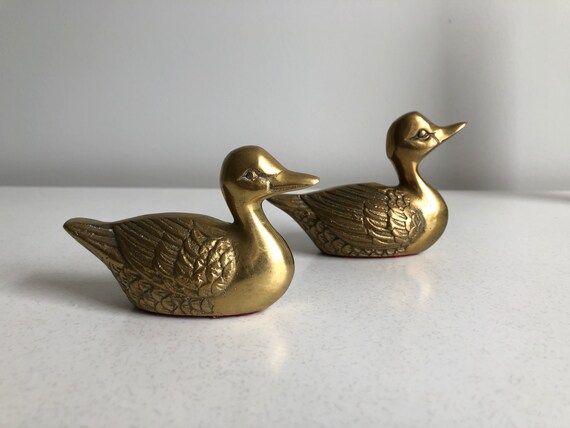 Set of 2 Vintage Brass Ducks | Etsy (US)