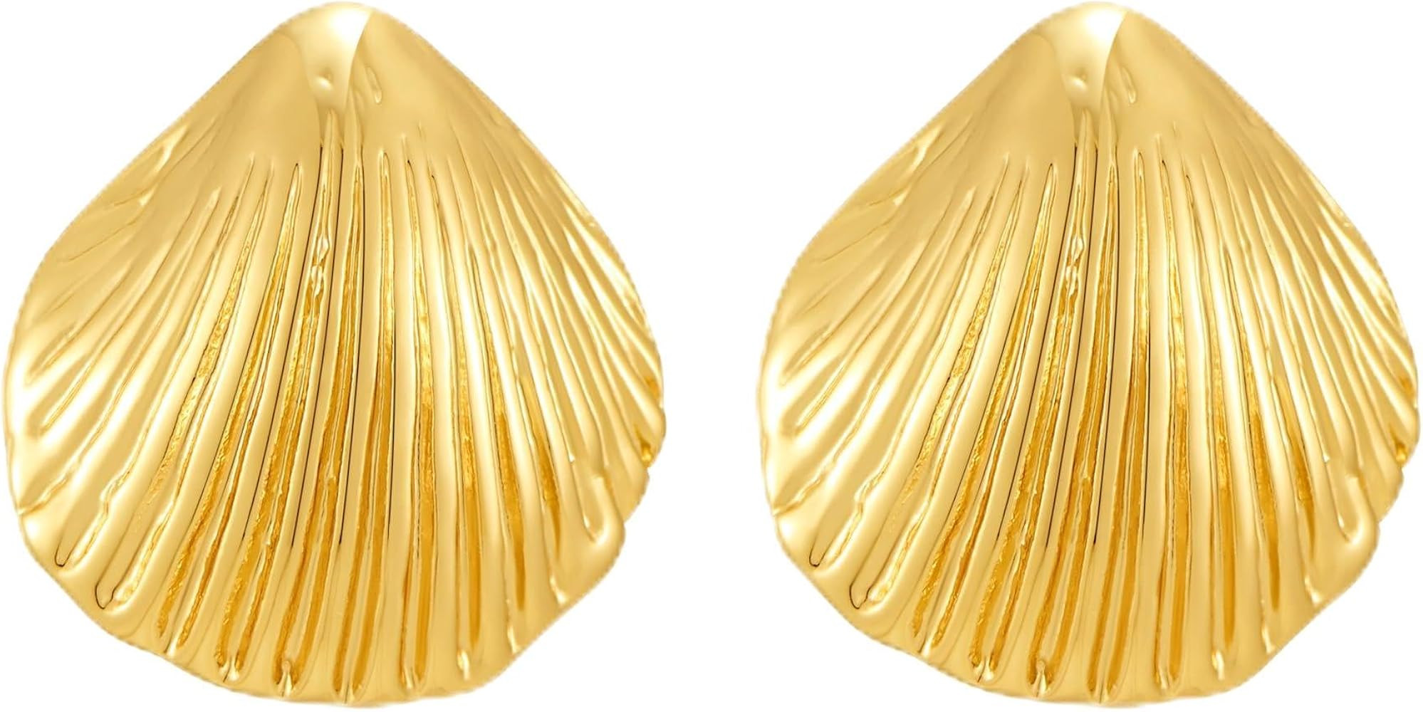 Gold Starfish Earrings for Women Textured Starfish Stud Earring Summer Beach Earring Vacation Jew... | Amazon (US)