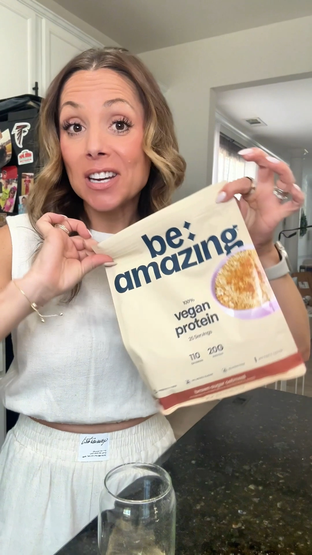 I started using the Be Amazing Vegan Protein Powder in Brown Sugar Oatmeal, and this is the first one I actually look forward to drinking.

It’s:
• Plant-based protein
• Dairy-free & gluten-free
• 20g protein per serving
• Includes vitamin D, iron, calcium & potassium
• Has prebiotic fiber for gut health

And it’s only 110 calories, which makes it super easy to add into your daily routine without overthinking it.

• #dairyfreeliving
• #veganprotein
• #womenover40wellness
• #guthealthmatters
• #proteinroutine
