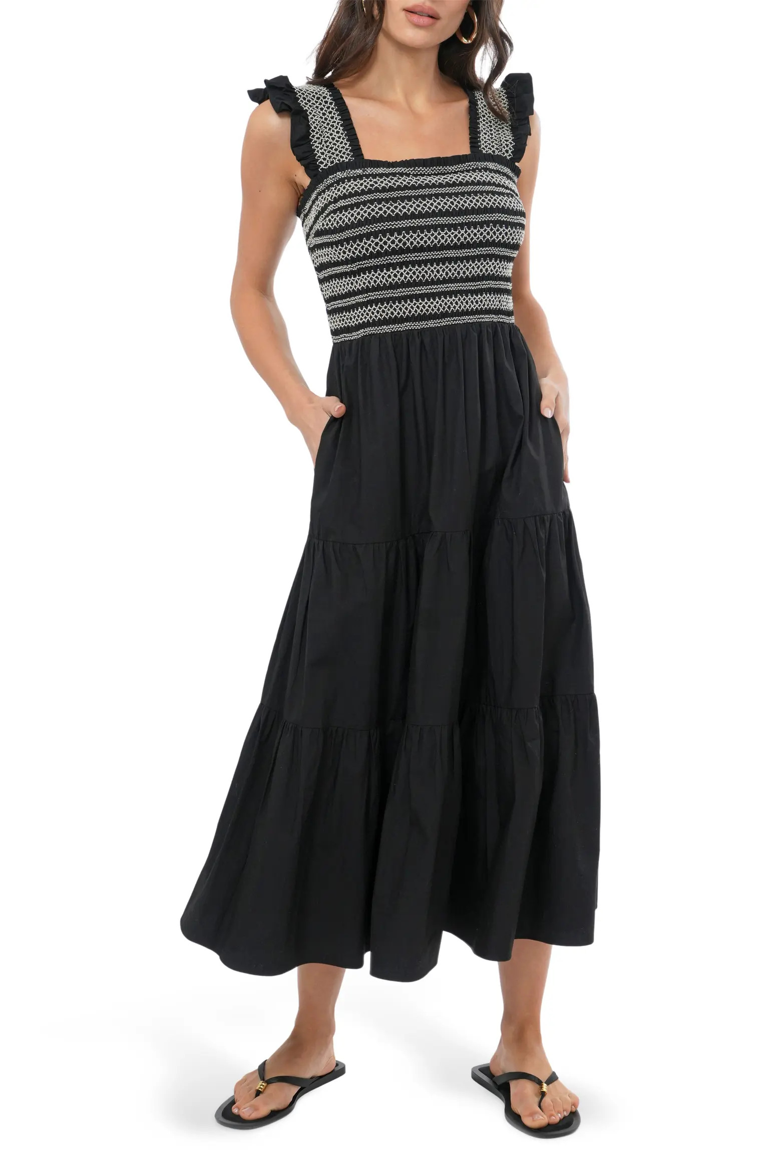 Katie Smocked Midi Sundress (Women) | Nordstrom | Nordstrom