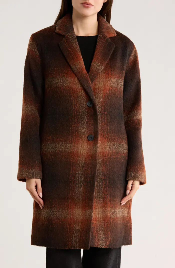 Plaid Single Breasted Coat | Nordstrom Rack
