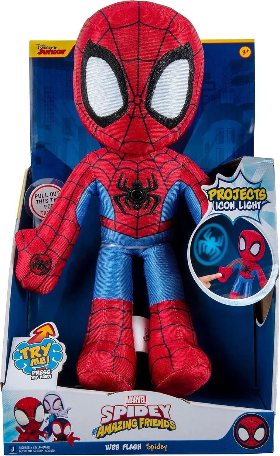 Marvel Spidey and His Amazing Friends Web Flash Spidey Plush - 9-Inch Plush with Light Up Signal ... | Walmart (US)